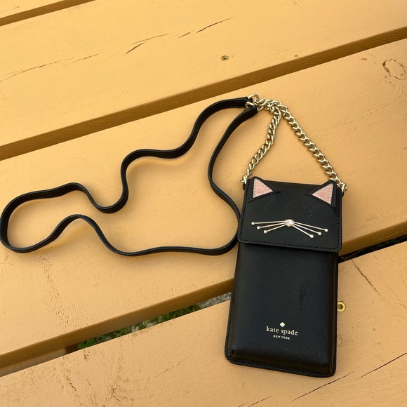 Kate Spade Black Cat Ear Crossbody Bag - Picture 1 of 7